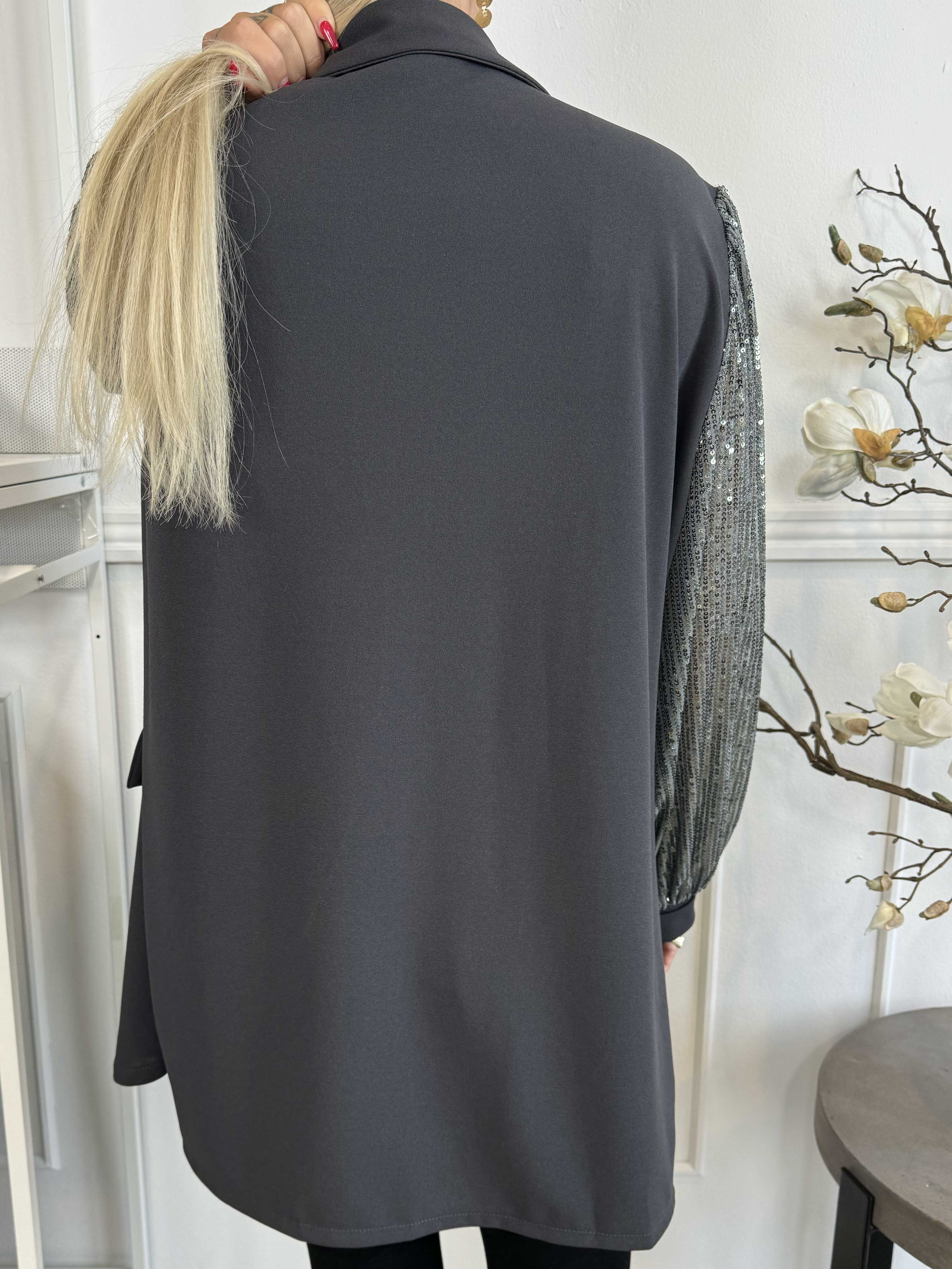 Kata - Oversized blazer med pailletærmer (bestseller)